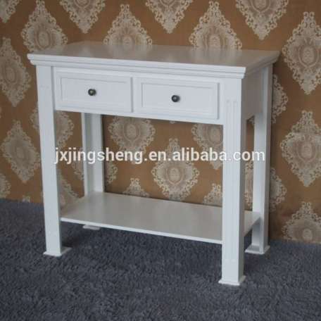 Shabby Chic Wooden Entryway Console Table with Drawer & Shelf